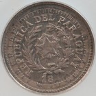 Paraguay 5 Centimos 18xx Pattern Die Struck On Arg  10c   Icg Ms66