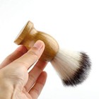 Vintage Shaving Brush Set Vegan Style Synthetic Badger Stainless Steel Stand Bow