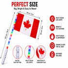 Canadian Flag Led Light-up Wands  2pk 