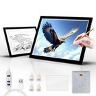  A2 Led Lightbox 10 Levels Dimming Light Table diamond Art Drawing Board 