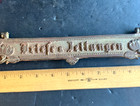 Antique Ornate Cast Iron Mailbox Mail Door Slot  letters   Newspapers  In German