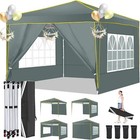 10 x10  Party Tent Wedding Gazebo Car Shelter Canopy With Sidewalls Heavy Duty
