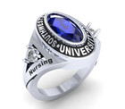 Customized Graduation Best University High School Class Ring 925 Sterling Silver