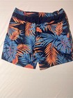 Speedo Tropical Leaf Print Volley Swim Trunks Blue   Orange Xxl