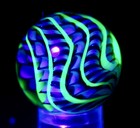 Bryan Trillas Glass Marble filigree Cane uv Reactive black   Blue s  0 8-0 9 In