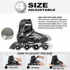 Cunmucu Adjustable Roller Blades Skates For Girls Boys Kids With All