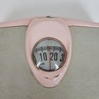 Vtg Chatham Bathroom Standing Weighing Scale Gray Pink Industrial Mid Century