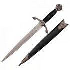 14  Ornate Detailed Fantasy Black Medieval Dagger Knife Short Sword W  Scabbard