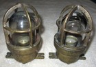 Original Vintage Marine Oceanic Nautical Ship Brass Passage Lights   Lamps Set