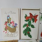 Vintage Christmas Greeting Cards Tree Holly Santa Unused W  Envelopes Lot Of 60