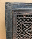 Antique Decorative Cast Iron 10x14 Heat Register 15x19 Surround Vtg Old 965-26b