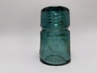 Cd 123 Ec m Co Sf Glass Insulator In Blue Aqua With Amber Swirls 