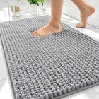 Thick Bathroom Rugs 30x20  Extra Soft Absorbent 30  X 20  Rectangular Grey