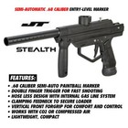 Maddog Jt Stealth Semi-automatic Silver Co2 Paintball Gun Starter Package 