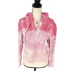 Loveshackfancy Pink Tie Dye Hoodie Sweatshirt Cropped Pullover Drawstring Small