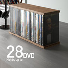 Retro Walnut-colored Mdf Dvd Storage  Dvd Holder  Video Game Rack  Blu Ray Disc