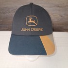John Deere Hat Brown   Black Current Logo Slide Buckle Closure Embroidered