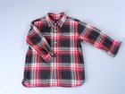 Ralph Lauren Shirt Us 2t Kawaii Japan Plaid Flannel Red Black Pony Preppy