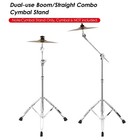 Straight Boom Cymbal Stand Double Braced Heavy Duty Alloy Tripod Stand Holder