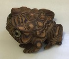 Vtg Japanese Sugi Cryptomeria Carved Wood Frog toad Sculpture 2    X 1-3 4   