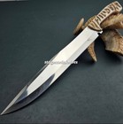 Hand Forged J2 Steel Full Tang Hunting Ram Horn Premium Bowie Knife Vintage