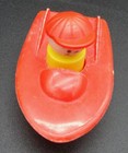 Vintage Fisher Price Little People Boat And Boy - Hong Kong Win Toy