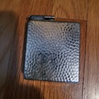 Vintage Sterling Silver Hammered Cigarette Case With Lighter