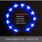 Light Up Glow Dog Collar Night Safety Adjustable Led Rechargeable Waterproof New