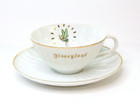 Tinker Bell Porcelain Teacup   Saucer Gold Trim Disneyland Walt Disney
