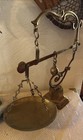 Vintage Brass  Tuscan -balance Scale And Weights  Marketplace Decoration