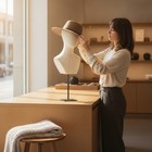 Mannequin Head With Shoulders Upright Hat Display Stand Stable For Hair Salons