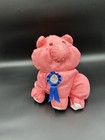 Fisher Price Puffalump Pink Blue Ribbon Pig Prize Vintage 90s Barnyard Plush