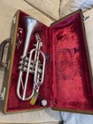 1950 Holton Model 28 Cornet In Satin Silver Sn  213549 Great Vintage Cornet