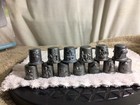 Vtg Set Of 13 3d Pewter lead Collectible Thimbles Pre-owned