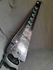 Vintage Hand Painted Cross Cut Keen Kutter Hand Saw Folk Art Velkommen 30  Saw