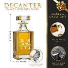 Custom Whiskey Decanter With Gold Trim Accents -  Decanter Only