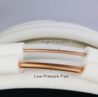 25ft Length Mini Split Line Set 3 8  5 8  Od Copper Pipes Tubing And 3 8 White