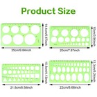 Circle Template For Drawing Drafting  4pcs Plastic Circle oval triangle Shape