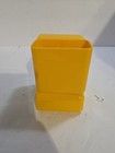 Vintage 1970s Mod Yellow Plastic Desk Organizer Storage Box Mcm Style Retro