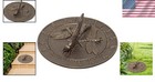 Elegant French Bronze Dragonfly Sundial - Solar Powered  Weatherproof Design