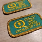 Boy Scout Patches 2003 Quality Unit Green 100  Boys Life Patch Lot Of 2