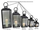 American Mantle Decorative Metal glass Candle Lanterns - Set Of 5 Pcs - Ml1715