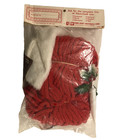Fibre-craft Christmas Kit Macrame Red Stocking Vintage 90s Christmas New