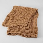 50 x70  Oversized Solid Bed Throw Warm Brown - Casaluna