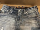 New Rock Revival Cashew Distressed Slim Straight Jeans Men Sz 30x31