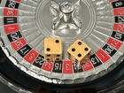 Vintage Small Roulette Wheel 8    With Bakelite Dice Made In Japan