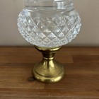 Pair Of Vintage French Cut Crystal Glass Stair Newel Finials Boule D  Escalier