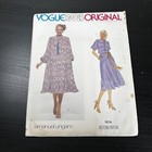 Vintage 1980s Vogue 1876 Emanuel Ungaro Loose Fit Dress Sewing Pattern 8 Uncut