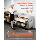 Uimoso Commercial Electric Drawer Warmer Stainless Steel Single Drawer Design