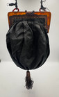 Vintage Purse Art Deco Black Bag W  Celluloid Frame   Floral Bead Embroidery